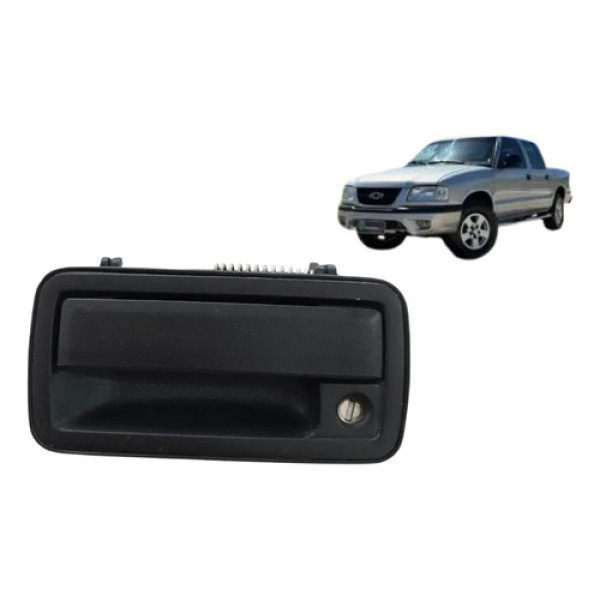 Maçaneta Externa Dianteira Esquerda S-10 G1 1998 1999 2000 Preto Dianteira