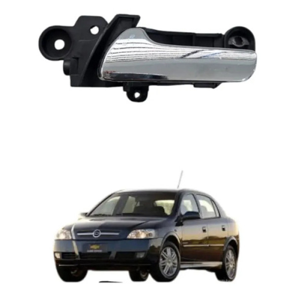 Maçaneta Interna Traseira Esquerda Astra 1999 A 2011 6020164 Prata Traseira