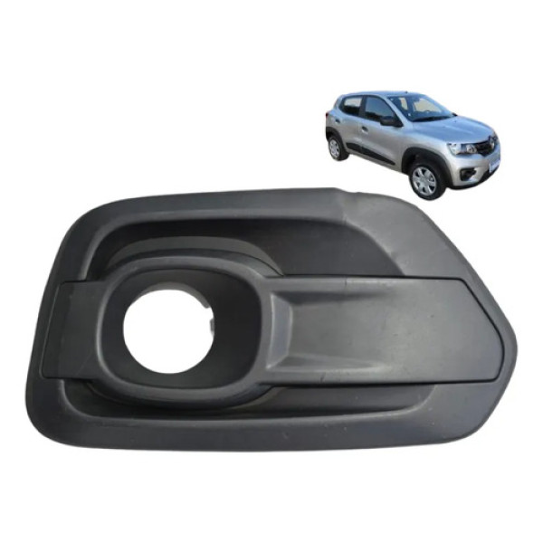Moldura Farol Milha Esquerdo Renault Kwid Outsider Original Preto Esquerdo