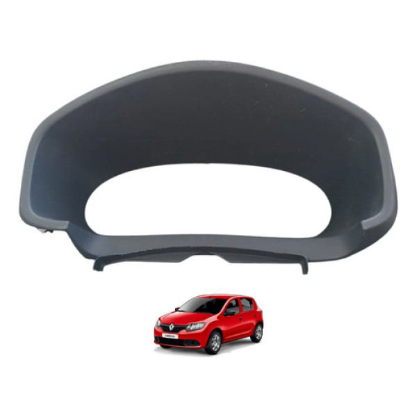 Moldura Do Painel De Instrumentos Sandero 2013 A 2019 Preto Preto