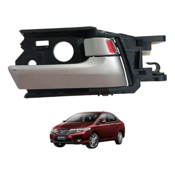 Maçaneta Interna Direita Honda City 2009 A 2014 Original Cinza Dianteira/traseira