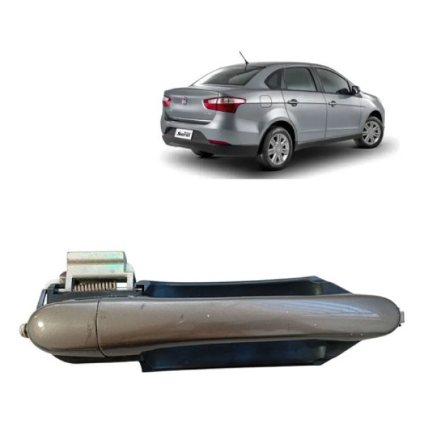 Maçaneta Externa Traseira Direita Fiat Grand Siena 2014/2020 Prateado Dianteira