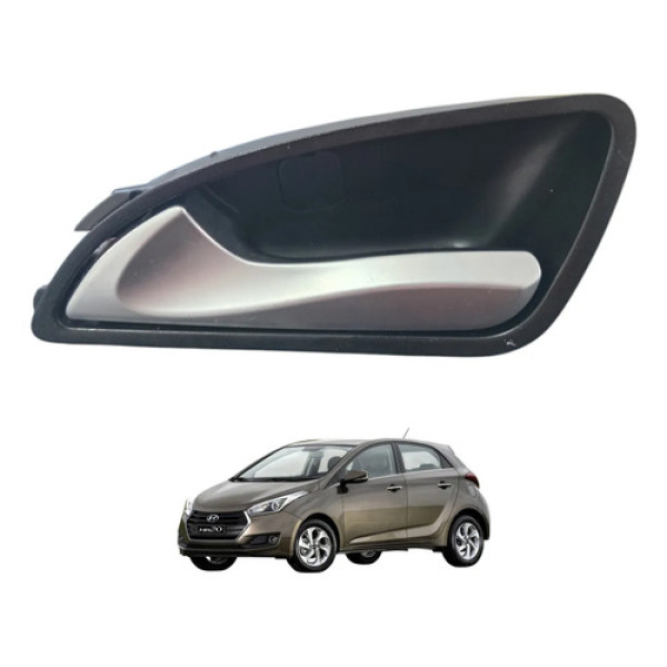 Puxador Maçaneta Interna Direita Hyundai Hb20 2012 A 2019  Preto Dianteira/traseira