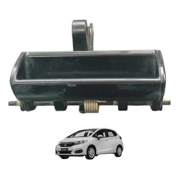 Maçaneta Puxador Porta Malas Honda Fit 2015 A 2019 Original  Preto Traseira