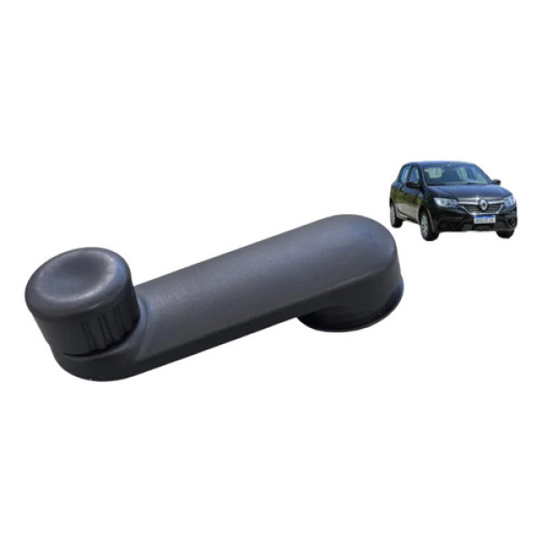 Manivela Vidro Traseiro Renault Sandero 2020 Preto Preto