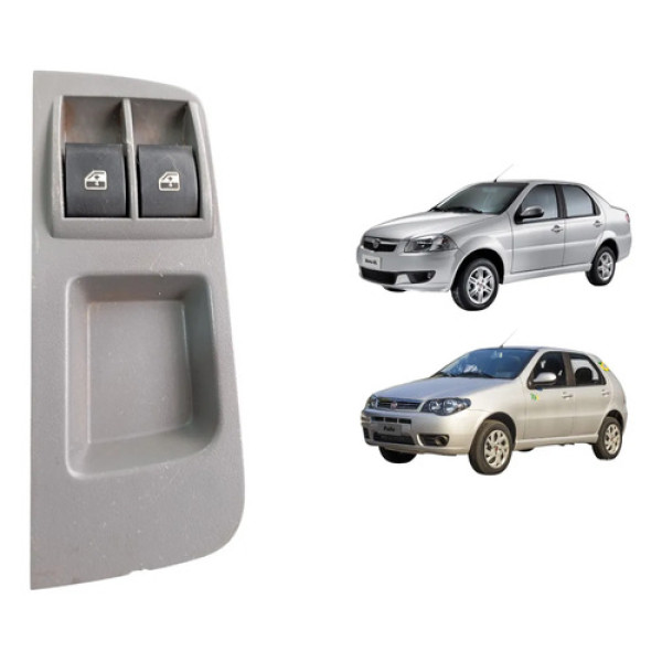 Botão Vidro Duplo Diant Esq Fiat Palio Siena 2012 A 2015