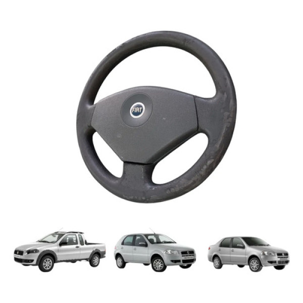 Volante Fiat Palio Siena Strada 2006 A 2013 Original Preto Preto