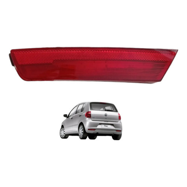 Refletor Traseiro Esquerdo Parachoque Vw Fox 2010 A 2014 Vermelho