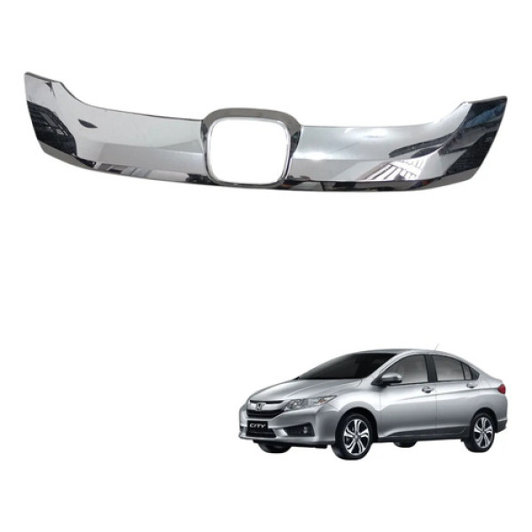 Grade Para-choque Dianteiro Honda City 2015 A 2018 Original Cromado Brilhante