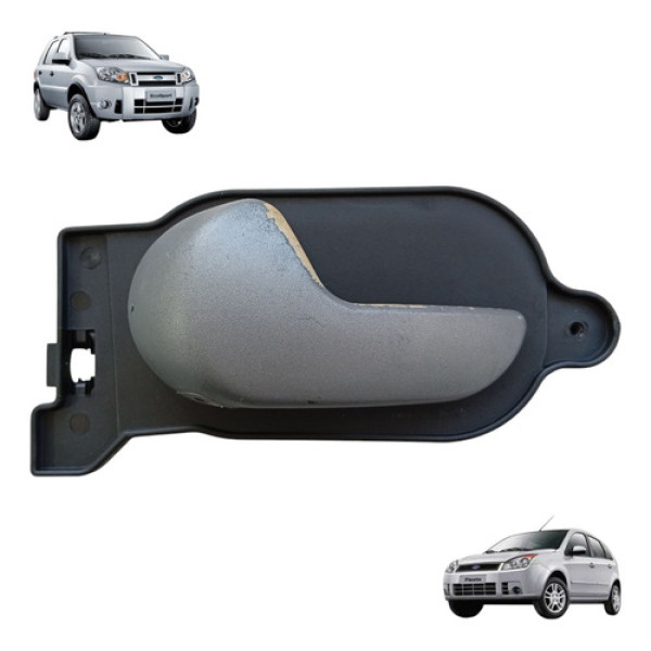 Maçaneta Interna Esquerda Ford Fiesta Ecosport 2003 A 2014 Cinza-escuro Dianteira/traseira