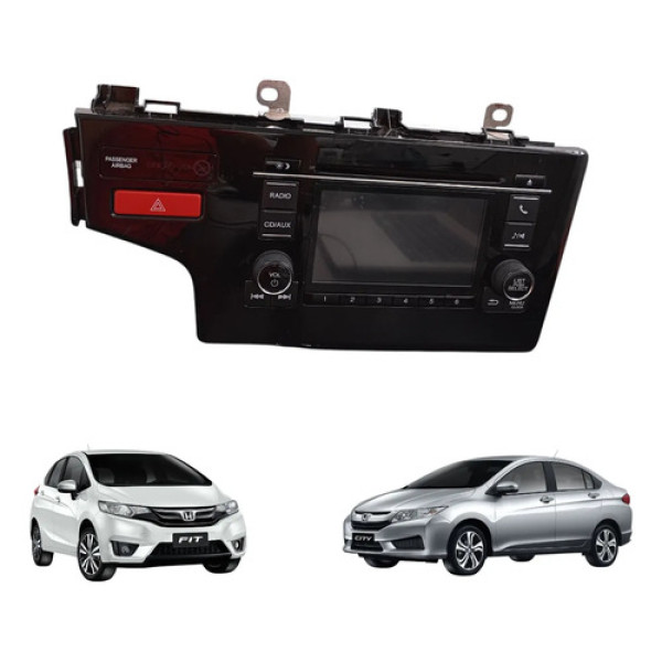 Radio Multimidia Honda Fit City 2014 A 2017 Original Preto Preto