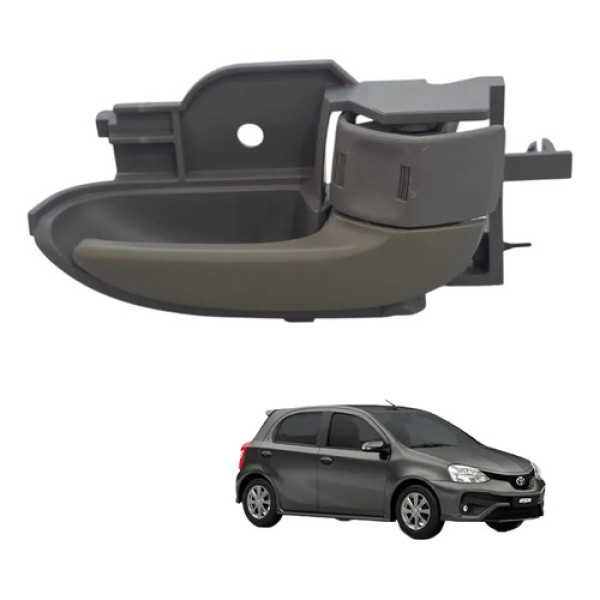 Maçaneta Puxador Interna Lado Direito Toyota Etios Original Cinza Dianteira/traseira