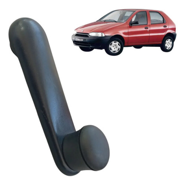 Manivela Vidro Manual Fiat Palio 1996 2012 Cinza-escuro