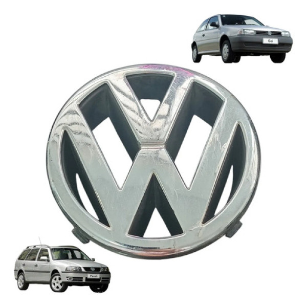 Emblema Da Grade Vw Gol Parati Saveiro 1999 A 2005 Original  Prateado