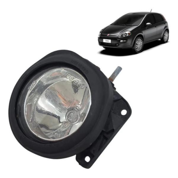 Farol Neblina Com Suporte Fiat Uno Palio Punto Doblò Linea Preto