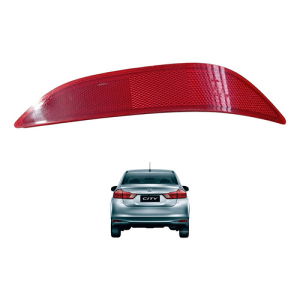 Refletor Olho De Gato Traseiro Direito Honda City 2015/2017 Vermelho