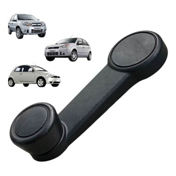 Manivela Preta Vidro Fiesta Ka 08/ Ecosport 03/12 Original Preto