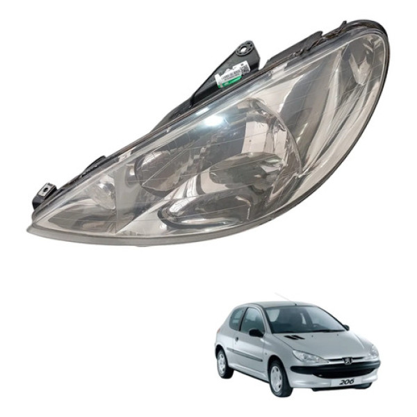 Farol Dianteiro Esquerdo Peugeot 206 2000 A 2012 Original Esquerdo/motorista