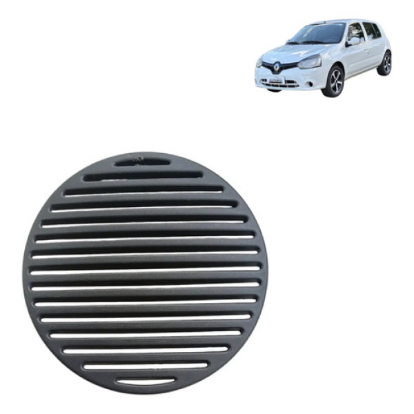 Tela Auto Falante Tampa Renault Clio Hatch Sedan 2000 A 2014 Cinza-escuro