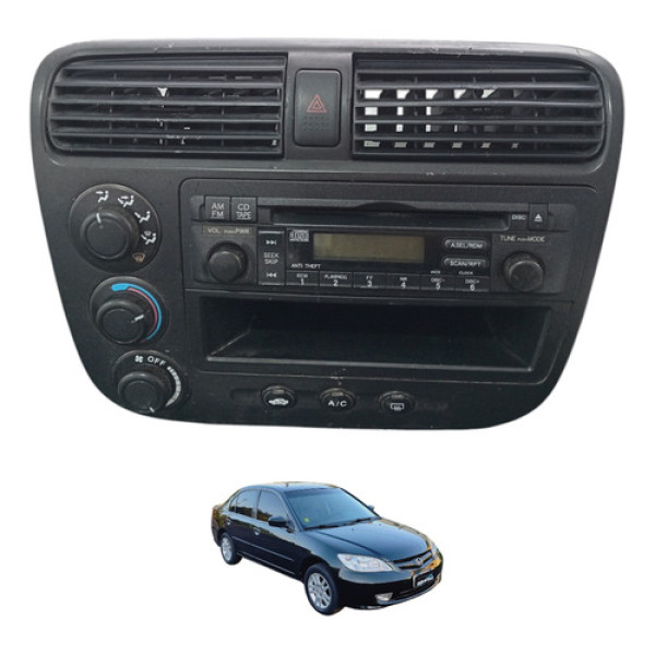 Console Central Radio Cd Player Ar Cond Civic 2003 A 2008