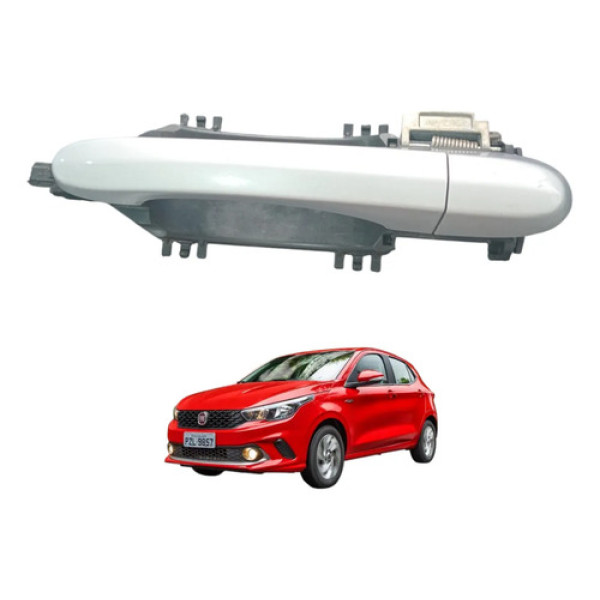Maçaneta Externa Direita Fiat Cronos Argo 2017 A 2023  Prateado Dianteira/traseira