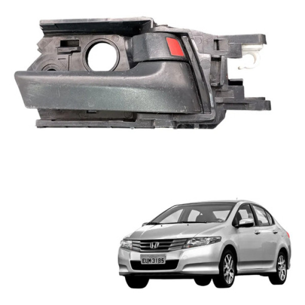 Maçaneta Interna Porta Diant Direita Honda City 2009 A 2014  Preto Dianteira