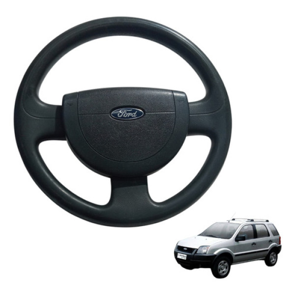 Volante Do Motorista Ford Ecosport Fiesta 2006 A 2012 Preto