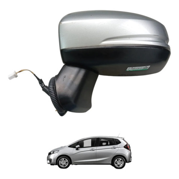 Retrovisor Elétrico Esquerdo Sem Pisca Honda Fit 2015 A 2021