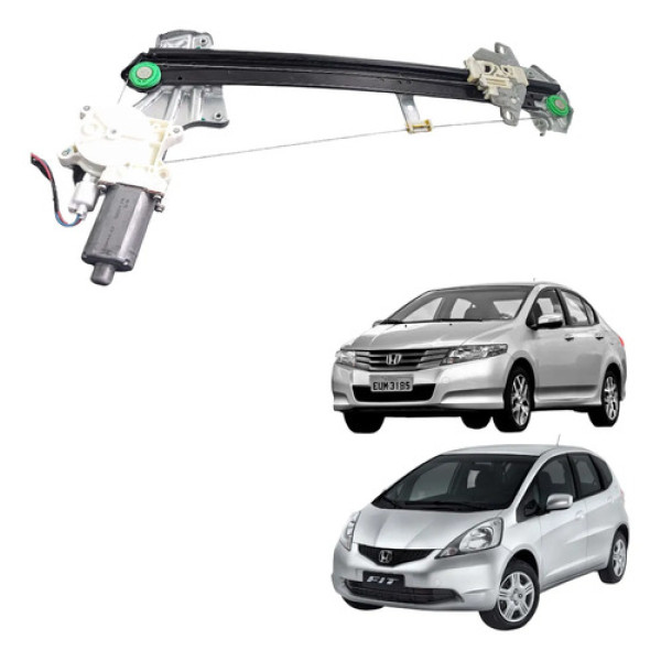 Maquina Vidro Elet Tras Direito  Honda Fit City 2009 A 2013
