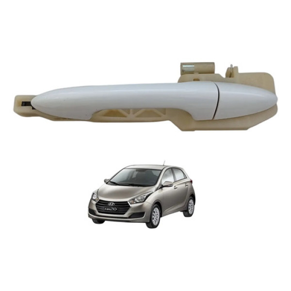 Maçaneta Externa Traseira Esquerda Hyundai Hb20 2012 A 2019 Branco Traseira