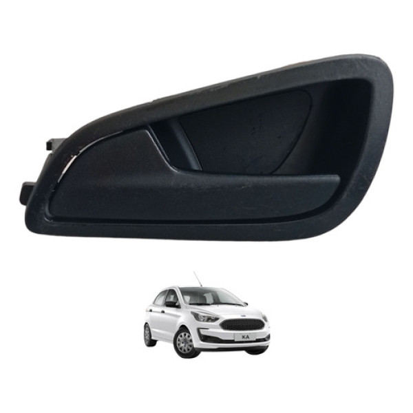 Maçaneta Interna Esquerda Ford Ka 2015 2016 A 2021 Original Preto Dianteira/traseira