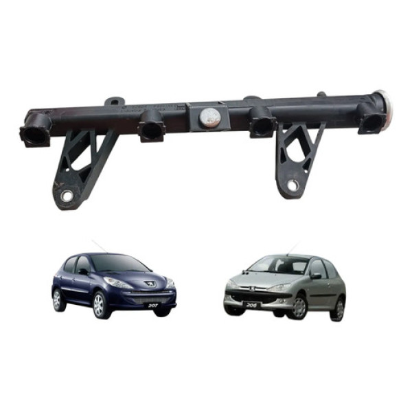 Flauta Bico Injetor Peugeot 206 207 2007 A 2013 Original