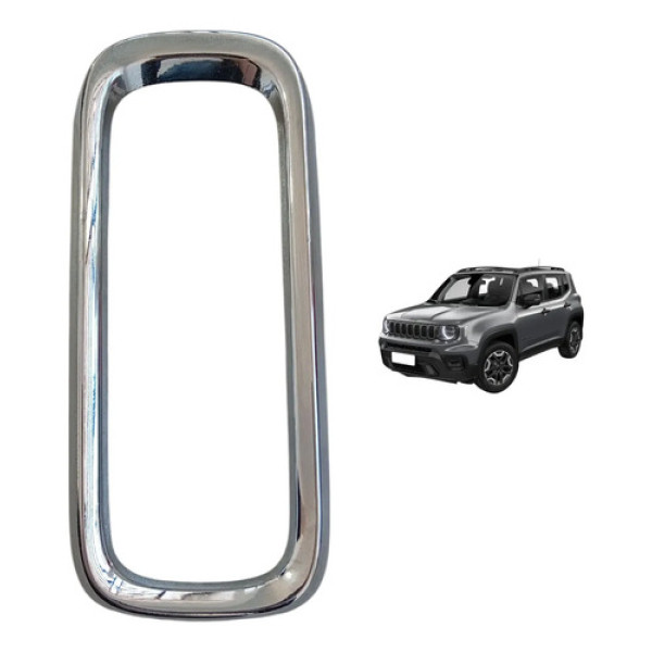 Friso Moldura Grade Dianteira Jeep Renegade 2016 2017 A 2021 Prata Cromado