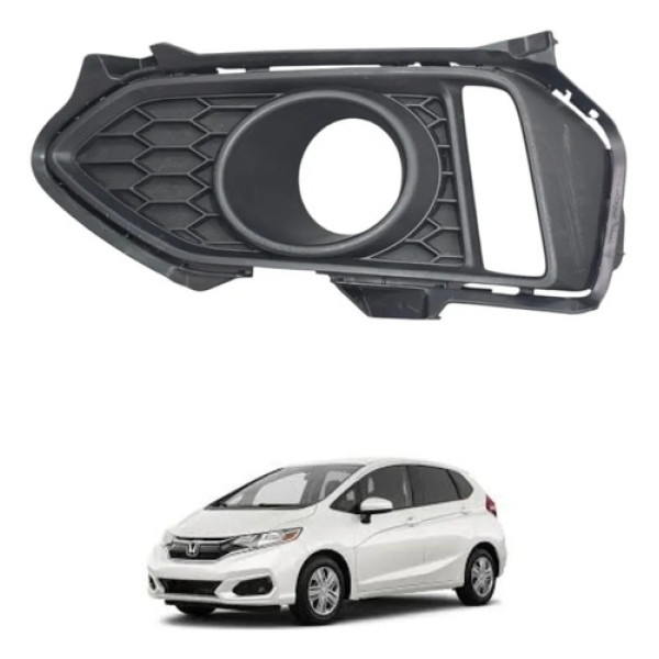 Moldura Do Farol De Milha Honda Fit Original Novo L/direito Preto Direito