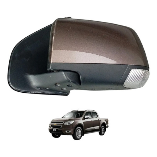 Retrovisor Elétrico Esquerdo Pisca Seta Gm S10 2012 A 2016