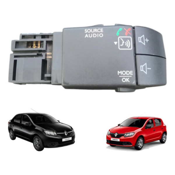 Comando Som Volante Renault Sandero Logan 2014 A 2024