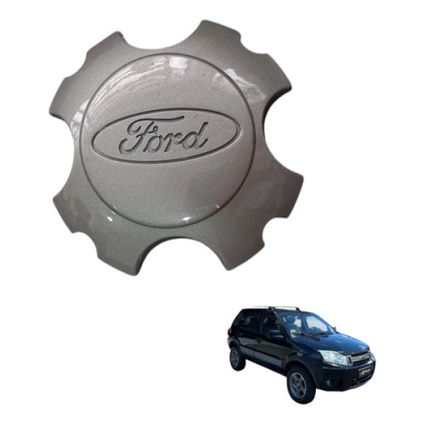 Calota Centro Da Roda Ford Ecosport 2005 A 2010 Original  Cinza-escuro