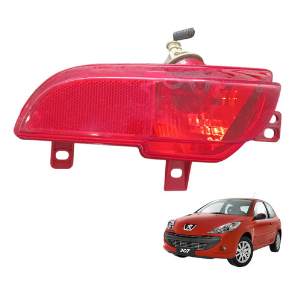 Refletor Olho De Gato Traseiro Direito Peugeot 207 2009-2012 Vermelho