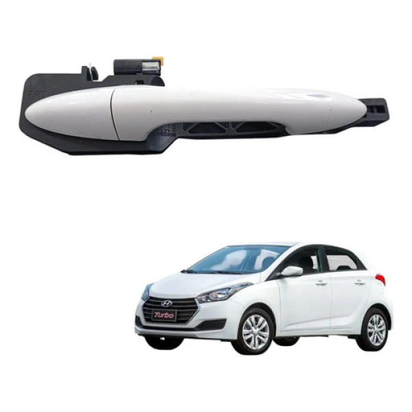 Maçaneta Externa Dianteira Direita Hyundai Hb20 2014 A 2019  Branco Dianteira