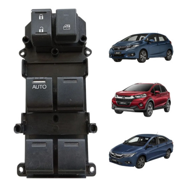 Comando Botão Vidro Elétrico Honda Fit City Wrv 2015 A 2021