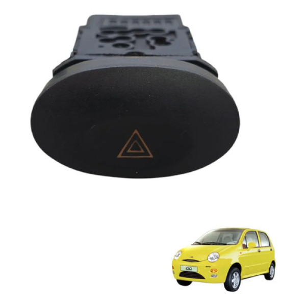 Botão Pisca Alerta Chery Qq S11-3718010 Novo Original Preto Preto