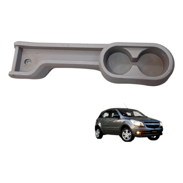 Console Central Porta Copos Chevrolet Agile 2009 A 2014 Cinza-escuro