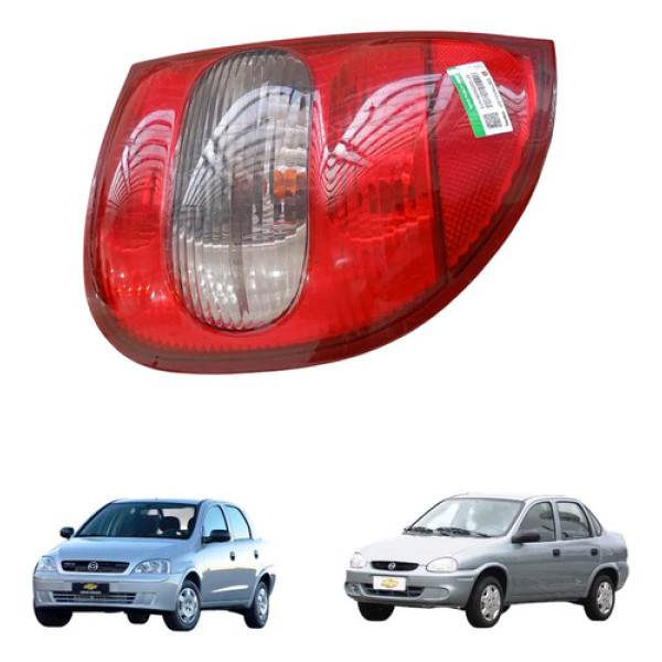 Lanterna Tras Dir Chevrolet Corsa Sedan Classic 2000 A 2010  Direito/passageiro Vermelho
