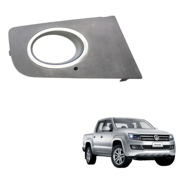 Moldura Farol Milha Direito Volkswagen Amarok 2010 A 2016  Preto Direito