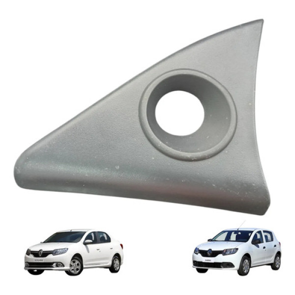 Moldura Interna Retrovisor Esquerdo Sandero Logan 2015-2018  Preto