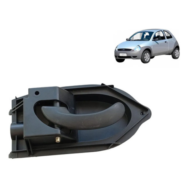 Maçaneta Dianteira Esquerda Interna Ford Ka  1997 A 2007 Preto Dianteira/traseira