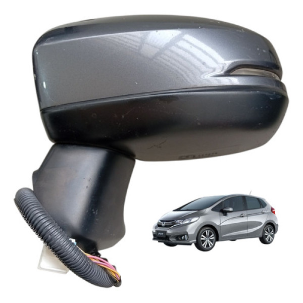 Retrovisor Elétrico Esquerdo Pisca Seta Honda Fit 2015 A 21