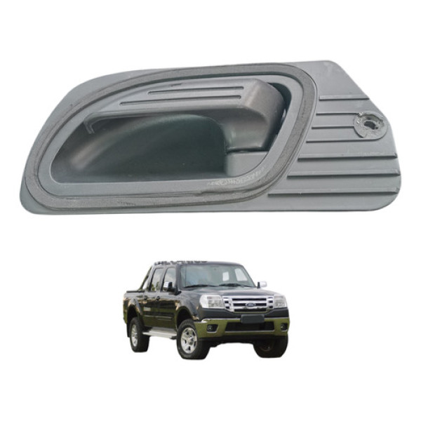 Maçaneta Interna Esquerda Ford Ranger 2005 A 2010 Original Preto Traseira