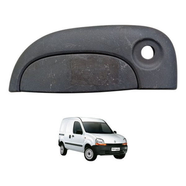 Maçaneta Externa Esquerda Renault Kangoo 2000 2012 Preto Dianteira