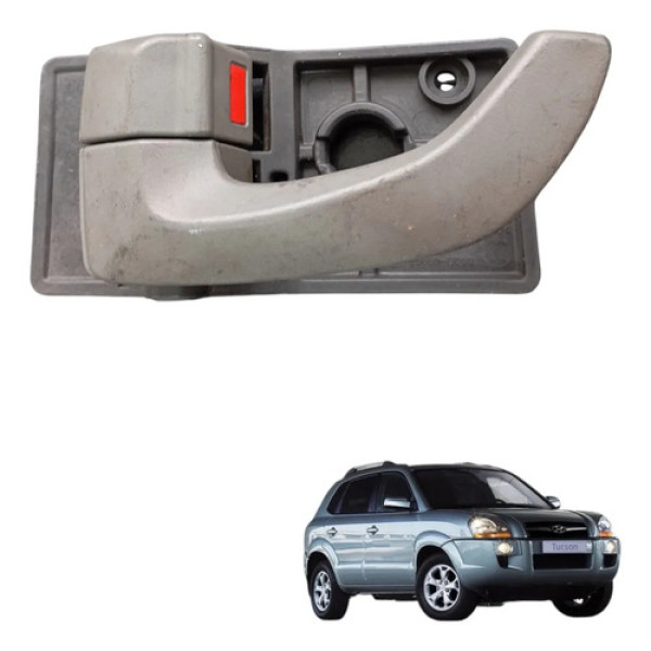 Maçaneta Interna Dian Esquerda Hyundai Tucson 2009 A 2016  Preto Dianteira